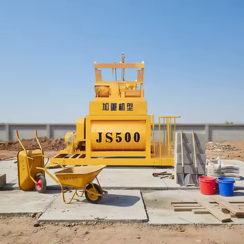 JS500 500L Diesel Powered Concrete Mixer Construction - Heliyuan Machinery